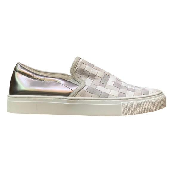 Donald Pliner Men’s Albin Woven Slip-on Sneaker in Gray Size 8M - Picture 1 of 9